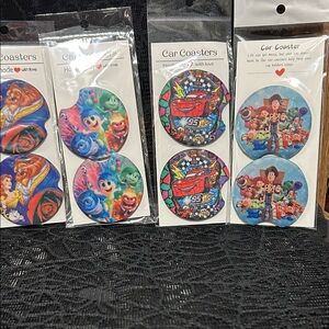 Colorful Car Coasters Set